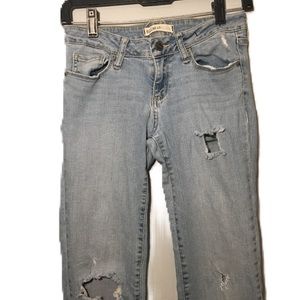 PacSun Bullhead Light Wash Ripped Bootcut Jeans